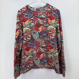 Aloha from Deer Streetwear Funky Colorful Artsy Dragon Sweatshirt Size M